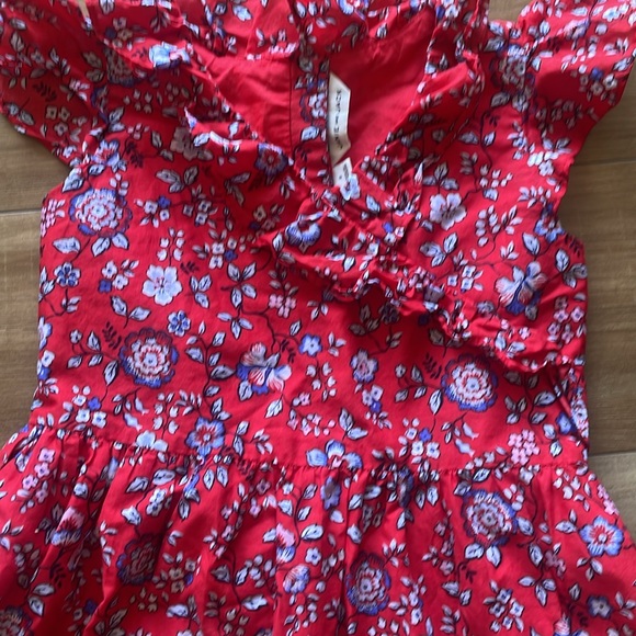 Janie and Jack Floral Ruffle Trim Dress - Picture 6 of 13